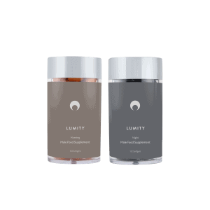 Lumity Morning and Night Male Supplements Bottles