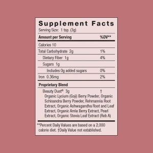 Moon Juice Beauty Dust Supplement Facts