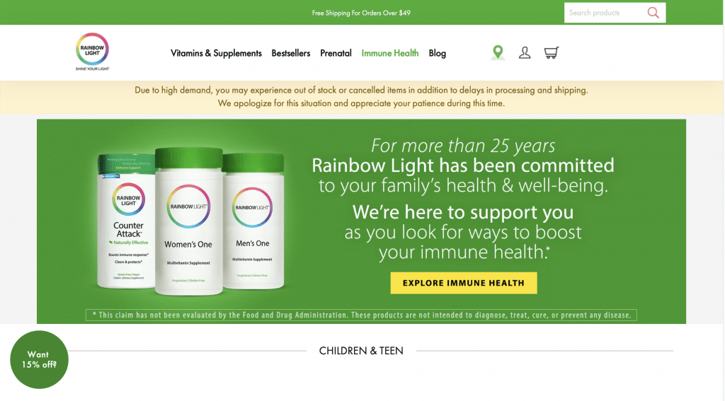 Rainbow Light Prenatal One Multivitamin Website
