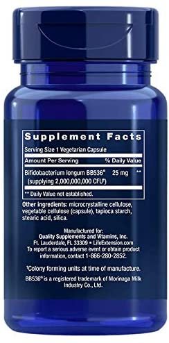 Life Extension Bifido GI Balance Supplement Facts