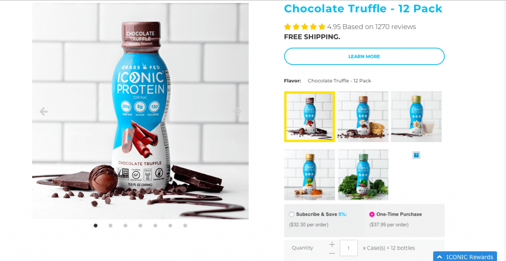 Iconic Protein Drink Website