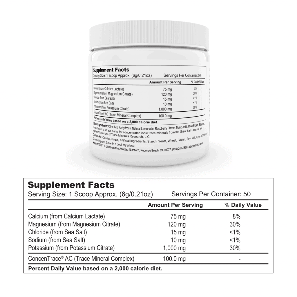 Keto K1000 Ingredients
