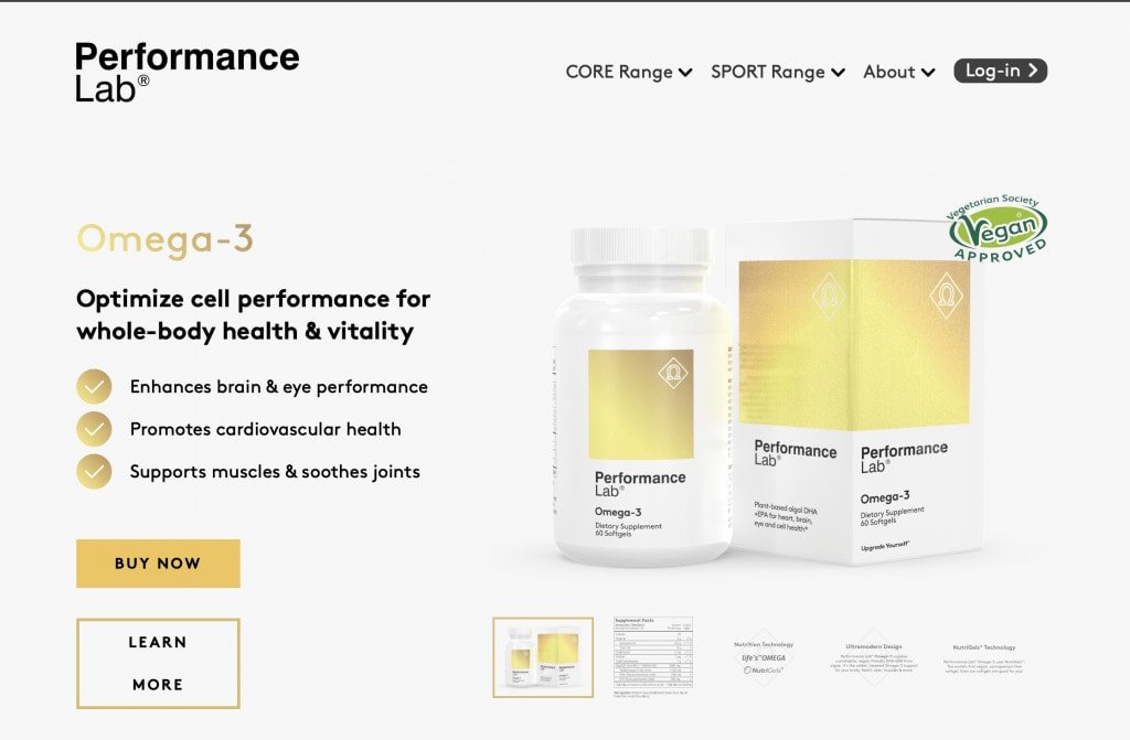 Performance Lab Omega-3 Website