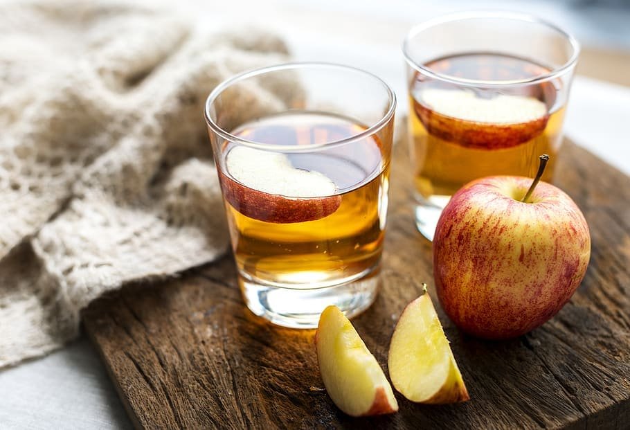 Apple Cider Vinegar in Glasses