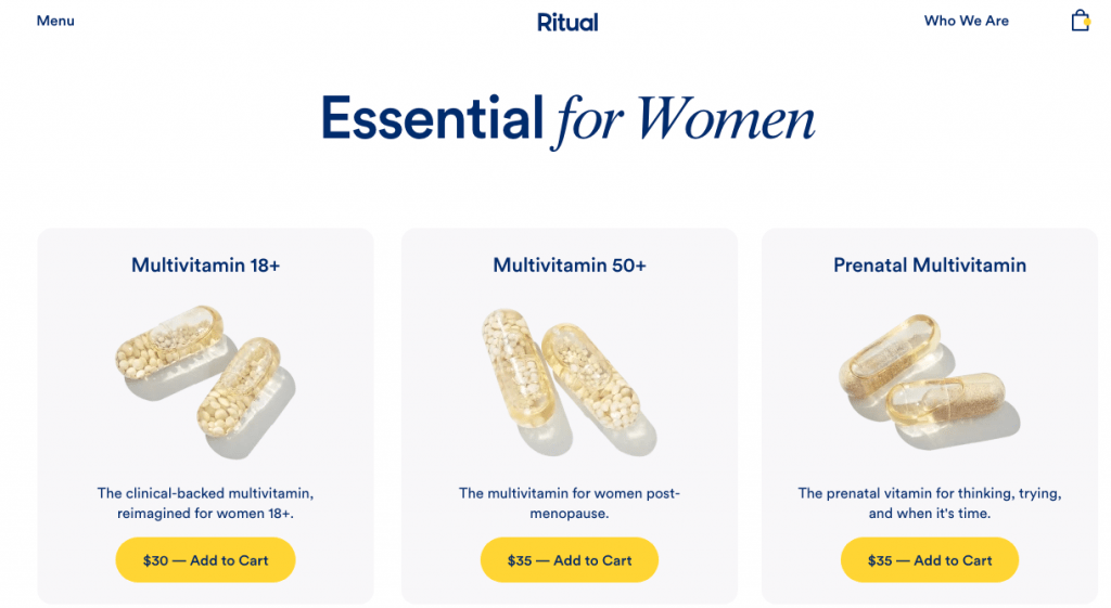 Ritual Vitamins Pricing