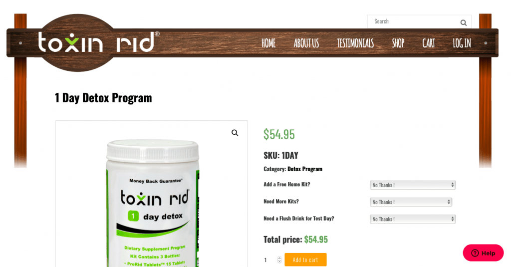 Toxin Rid Website