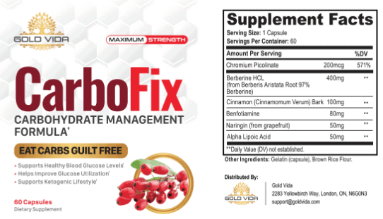 CarboFix Supplement Facts