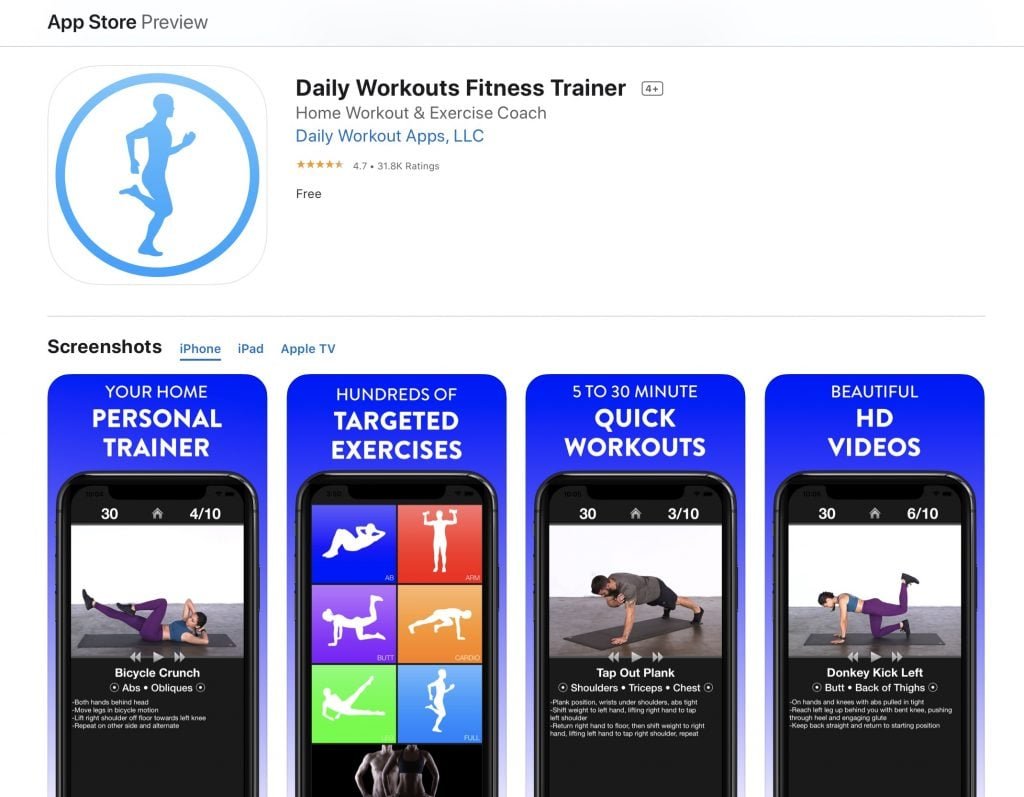 Daily Workouts Fitness Trainer