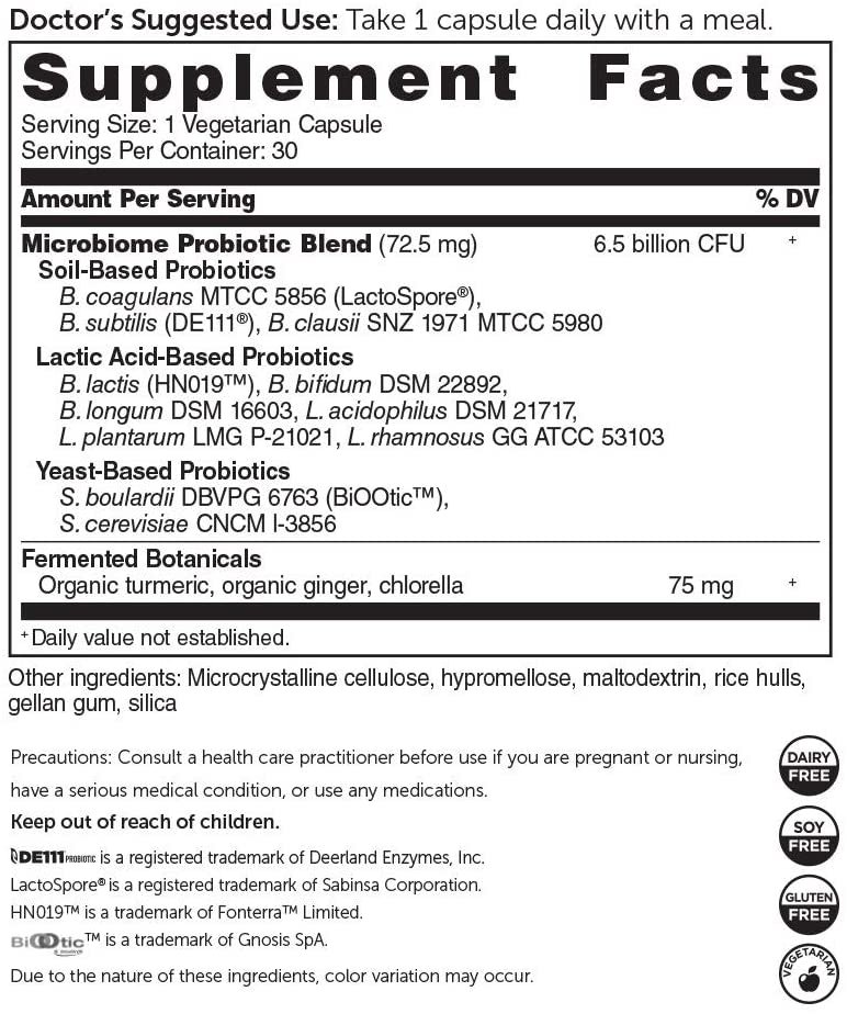LifeBiome Gut Restore Supplement Facts