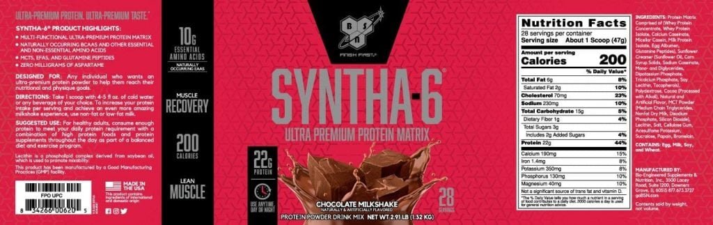Syntha-6 Label