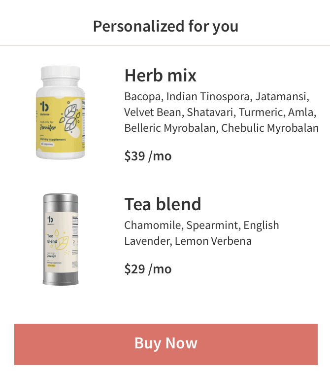 1balance Personalized Quiz Results