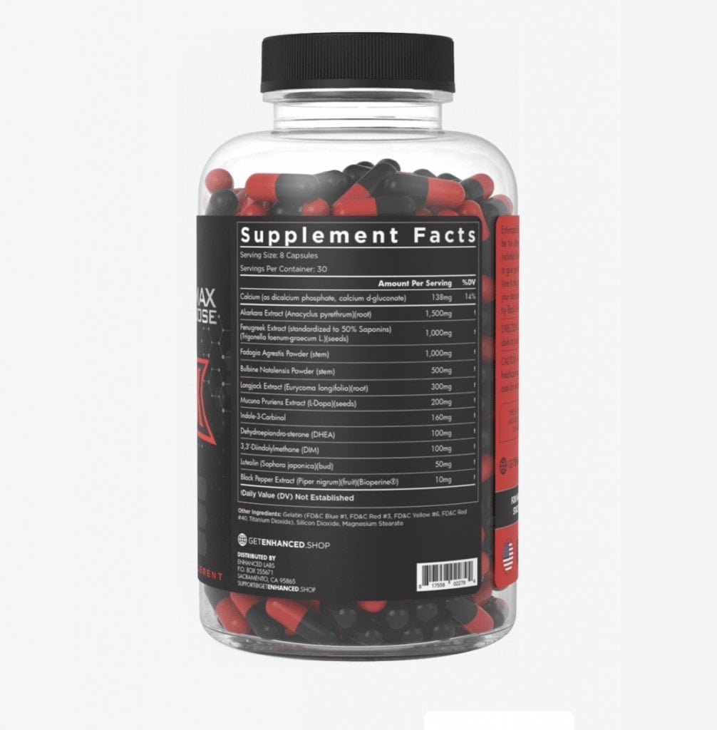 Black Ox Test Booster Supplement Facts