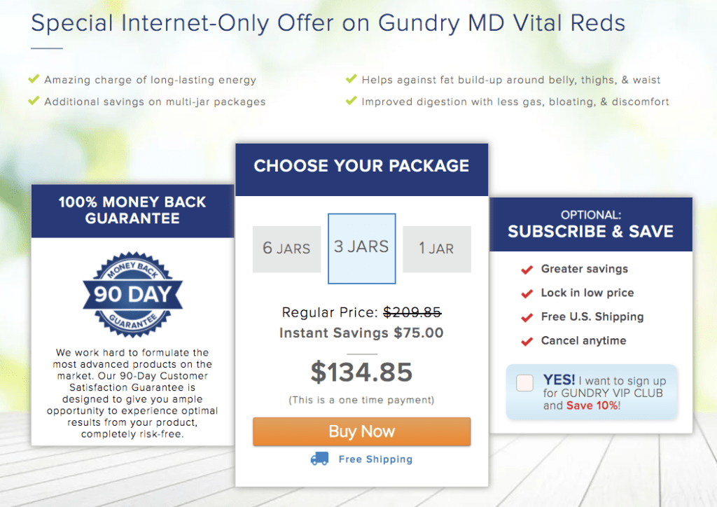 GundryMD Vital Reds Website
