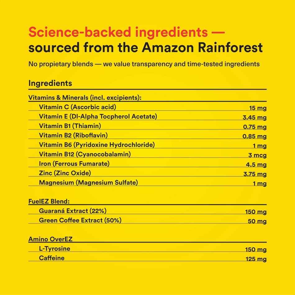 Fuel EZ Supplement Facts