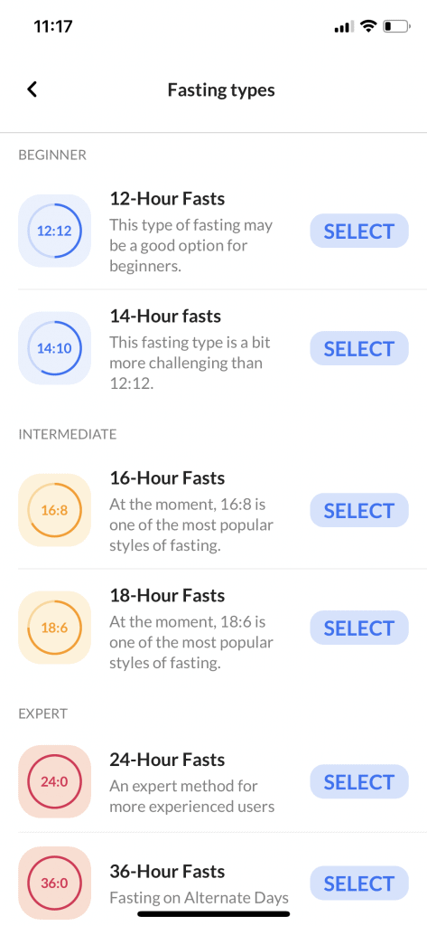 DoFasting-Fast-Types