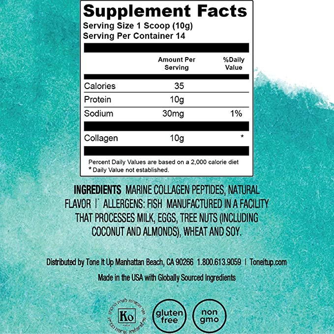 Tone It Up Marine Collagen Supplement Facts