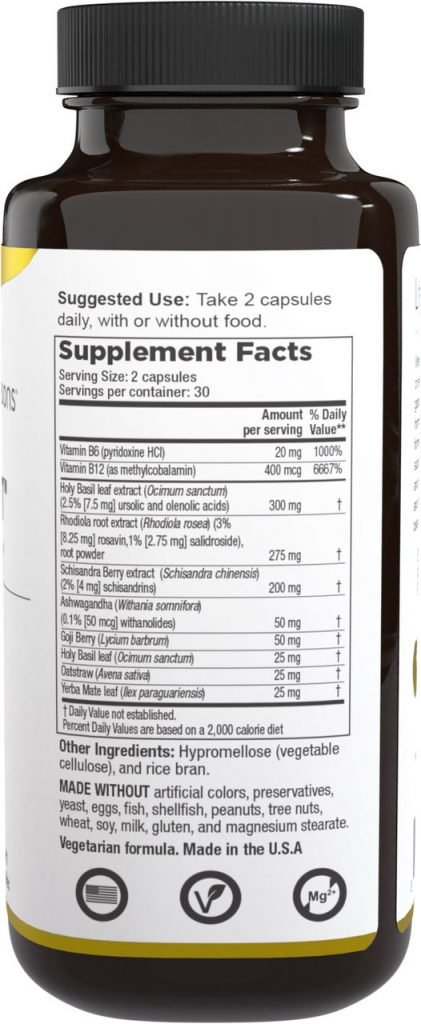 Adrenal-T Supplement Facts