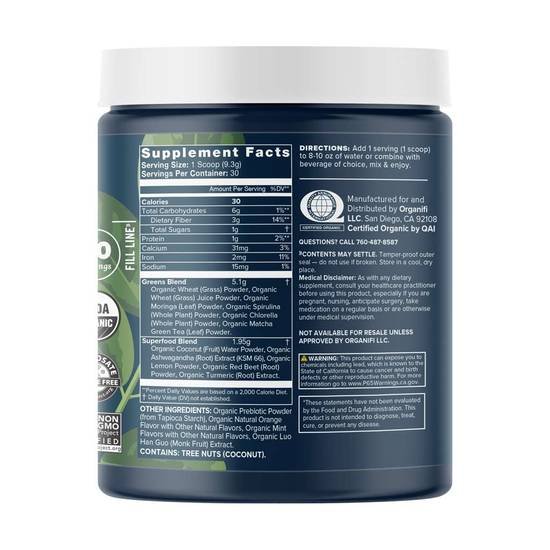 Organifi Supplement Facts