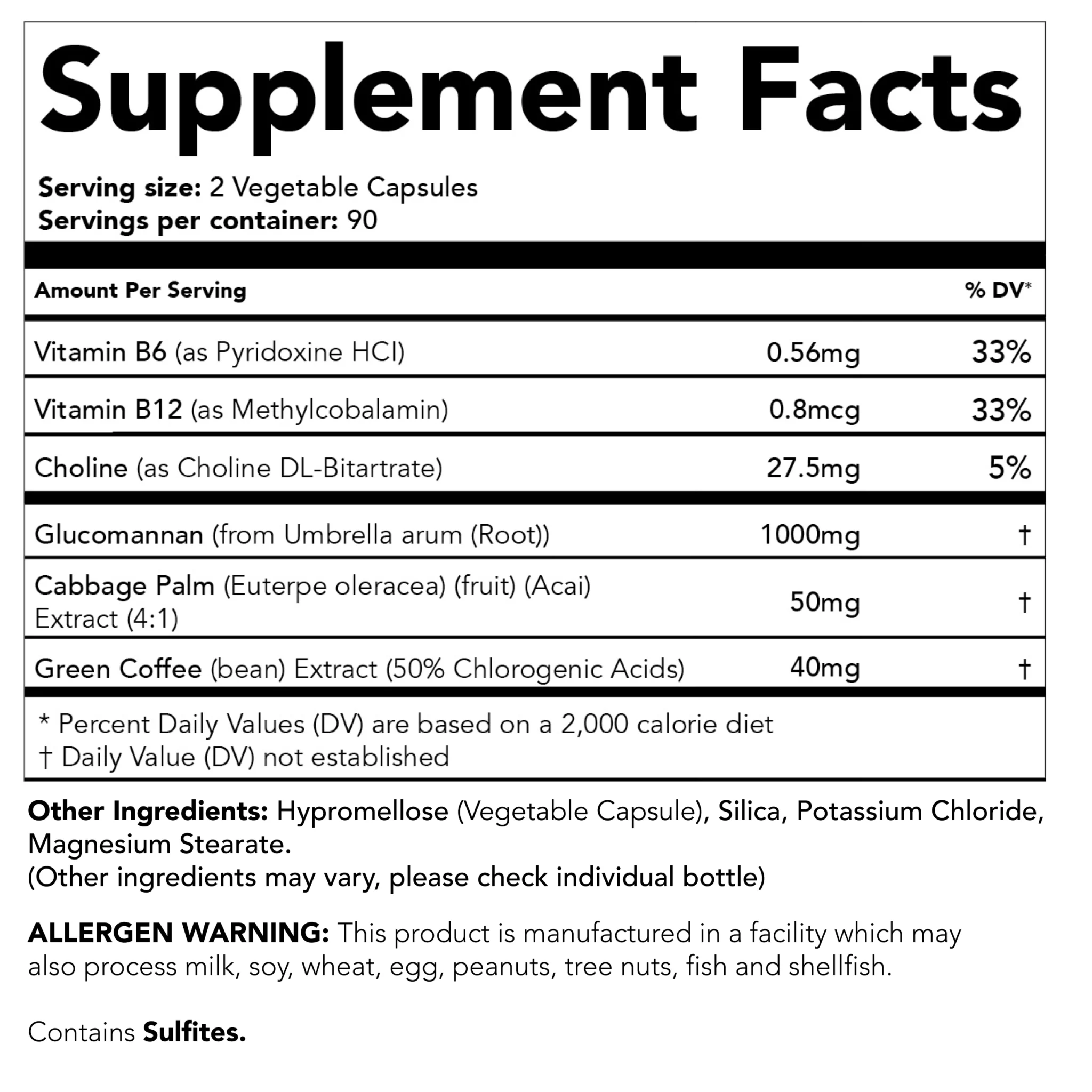 leanbean fat burner supplement facts