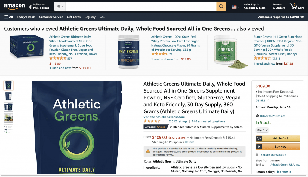 Athletic Greens Reviews
