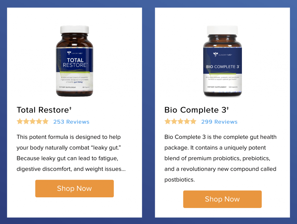 Bio Complete 3 and Total Restore Supplement by Gunry MD