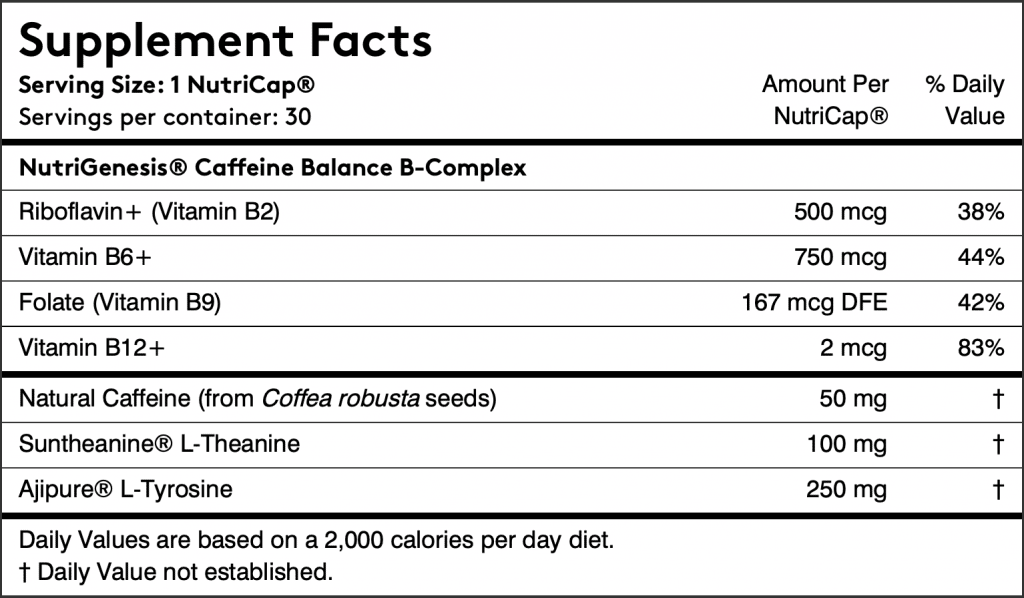 Performance Lab Stim -Supplement Facts