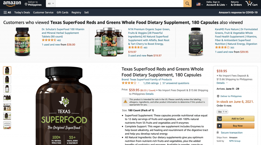 Texas Superfood Reviews from Amazon