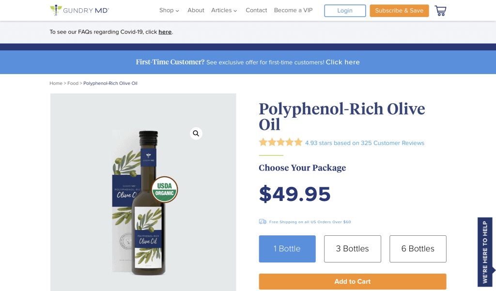 Where to buy Olive Oil Gundry MD