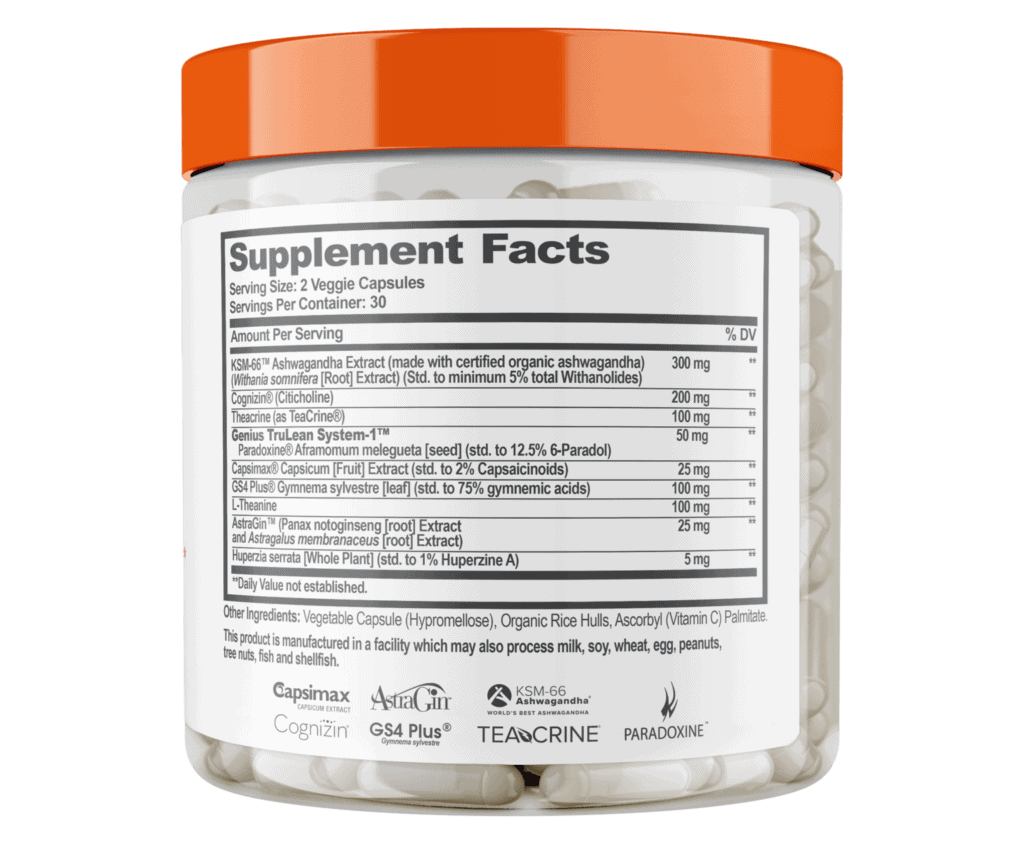 Genius Burn Supplement Facts