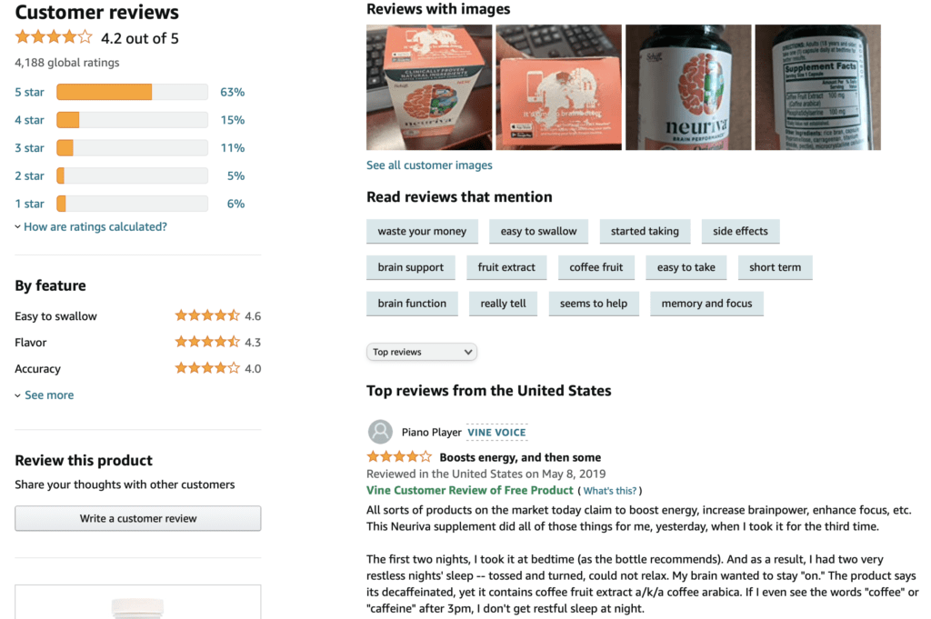 Neuriva Customer Reviews