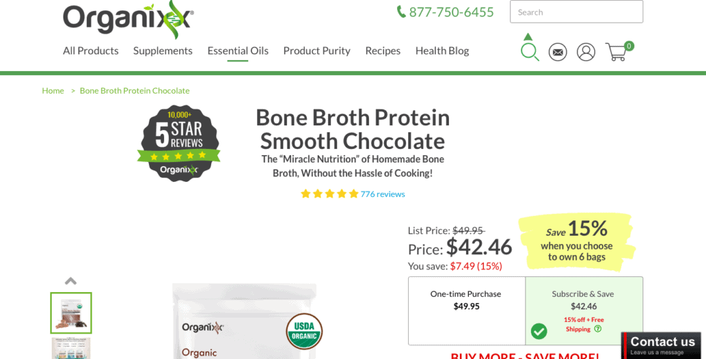 Organixx Organic Bone Broth Protein Website