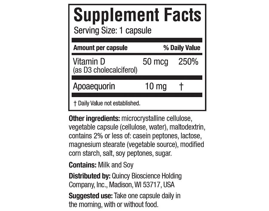 Prevagen Supplement Facts