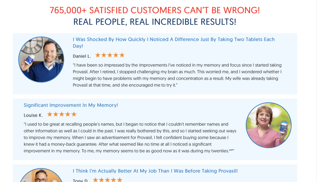 Provasil Customer Reviews