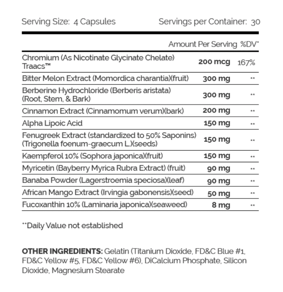 Slin Supplement Facts