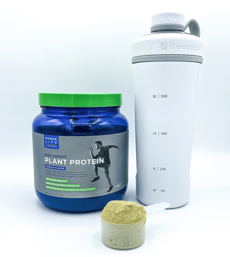 High Impact Plant Protein Powder And Shaker
