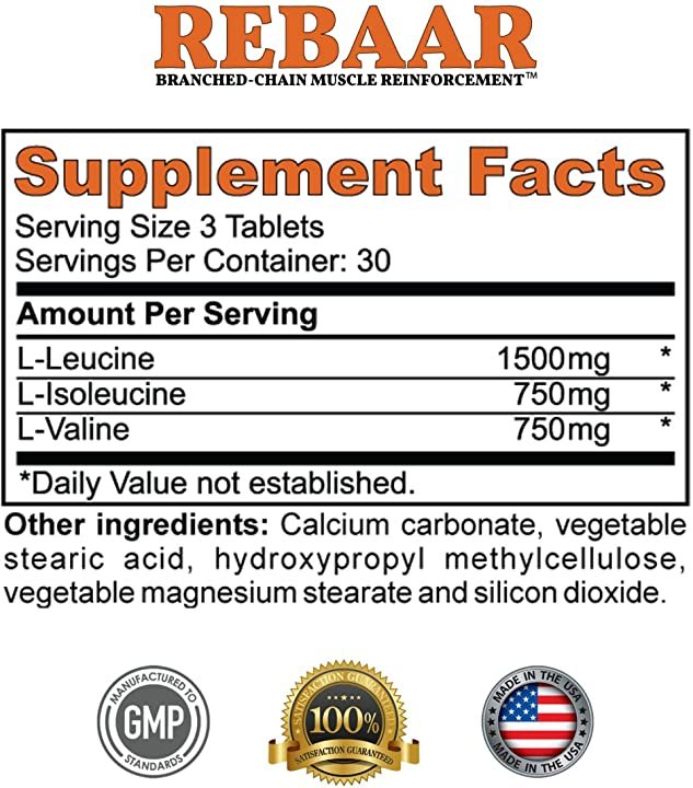 REBAAR Supplement Facts