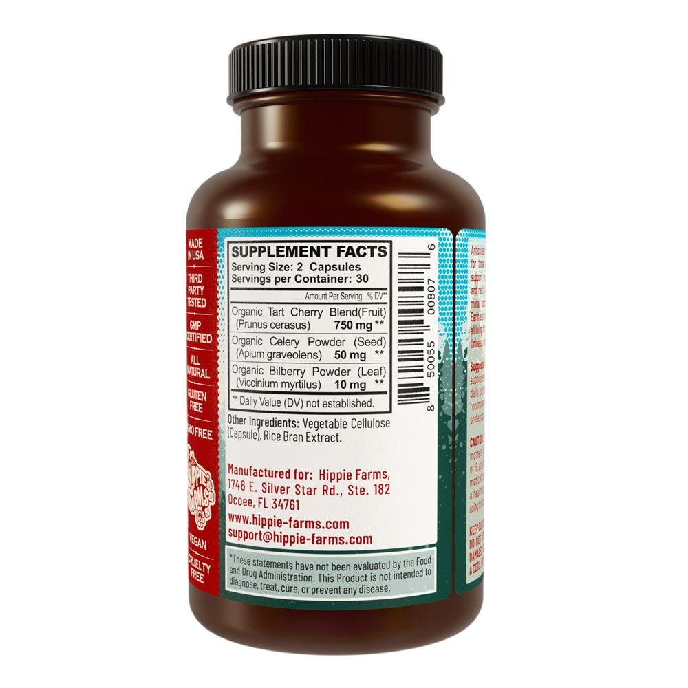 Tart Cherry Bottle-Supplement Facts