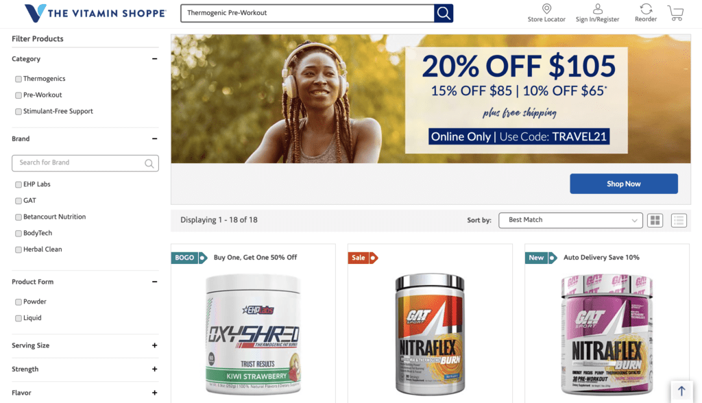 Thermogenic Pre-Workout-The Vitamin Shoppe