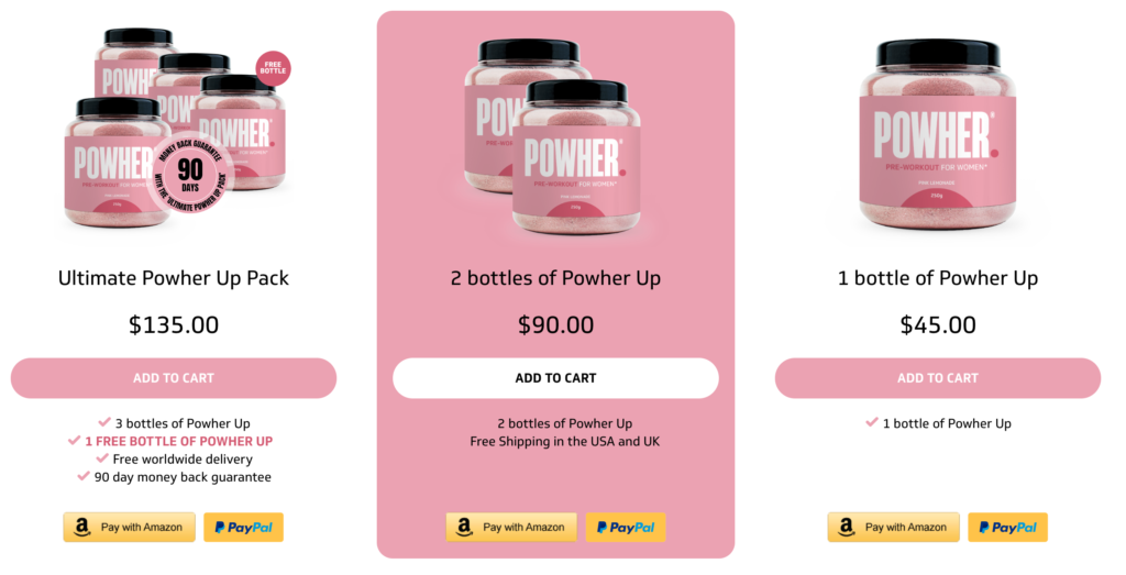 powher pre workout cost