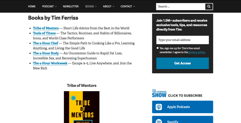 Books by Tim Ferriss
