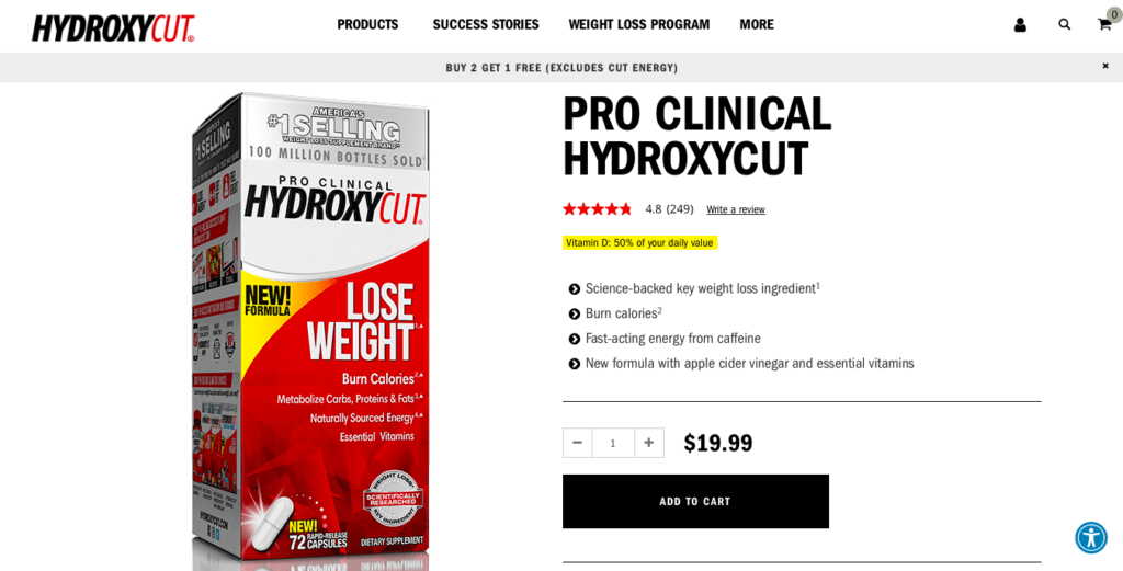 Hydroxycut Website