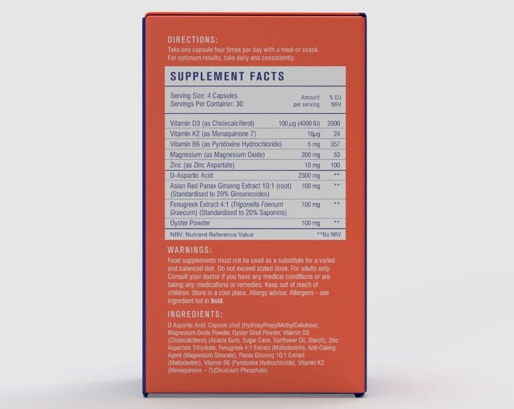 Testofuel Supplement Facts