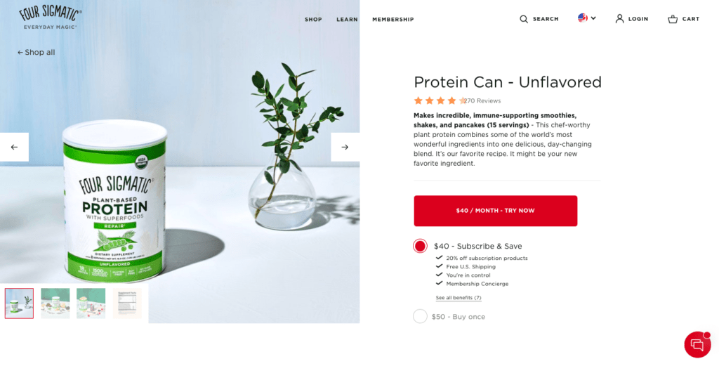 Four Sigmatic Superfood Protein Website