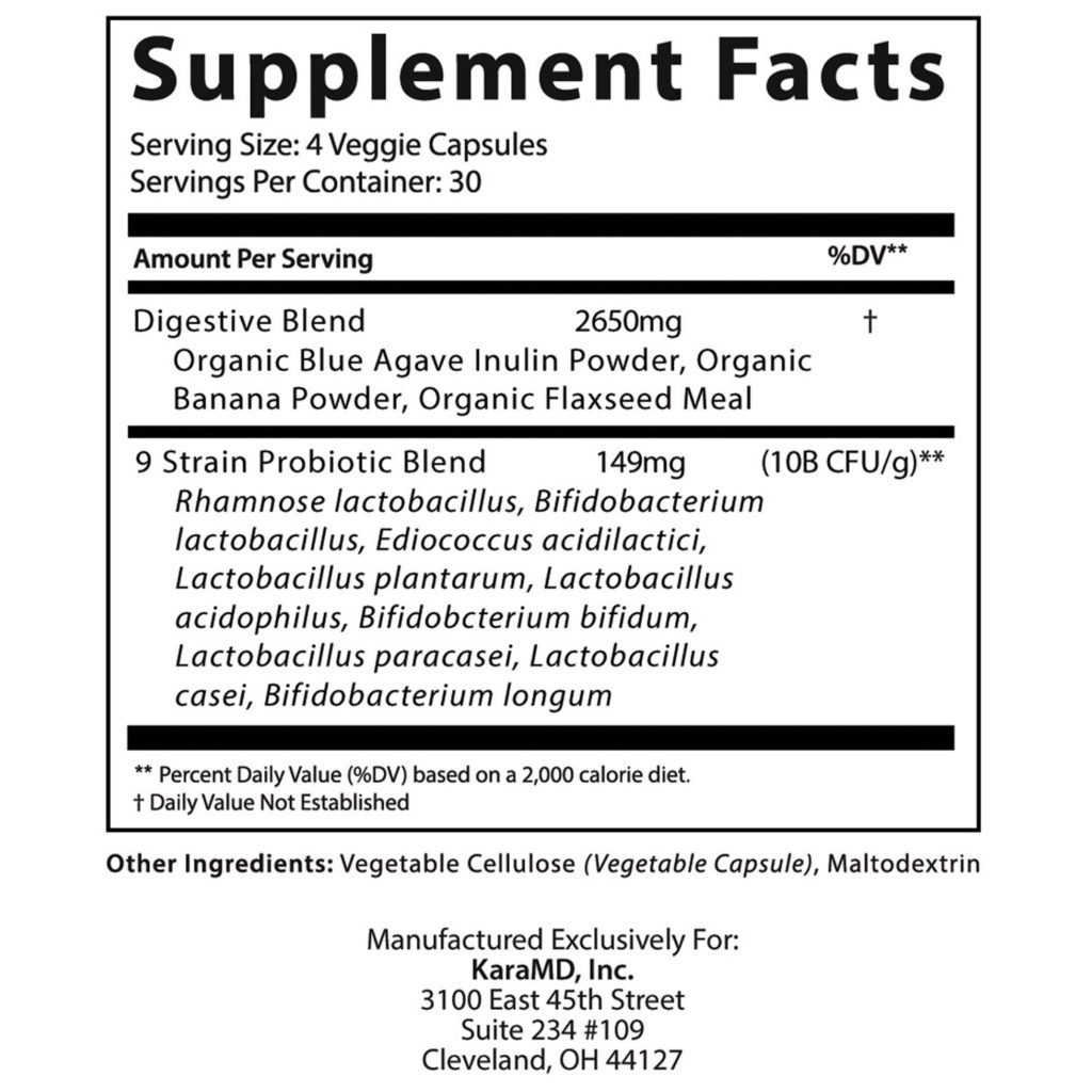 KaraMD GutBio Align Supplement Facts