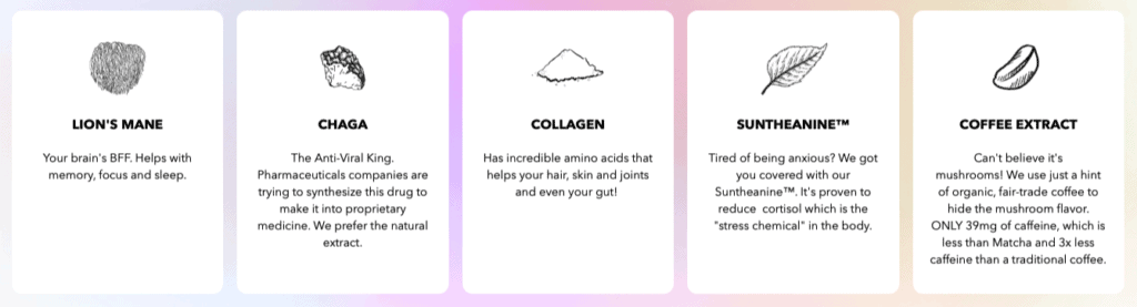 The Mushroom Latte Ingredients