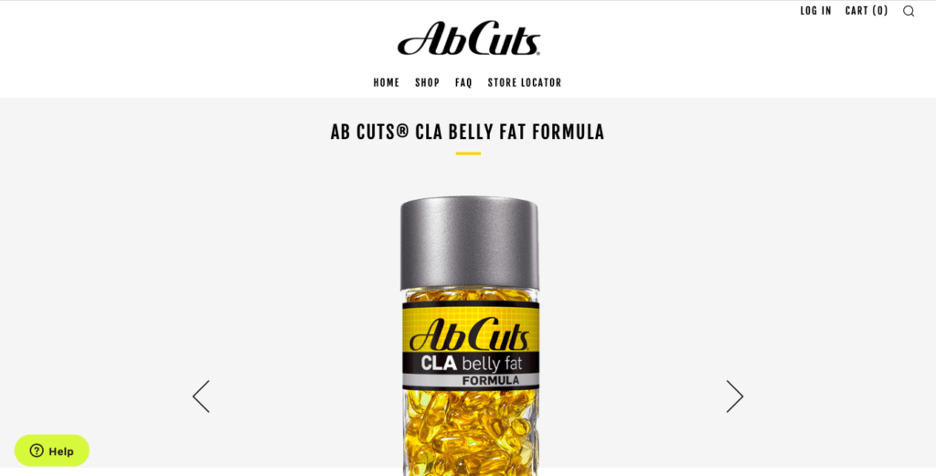 Ab Cuts CLA Belly Fat Formula Webiste