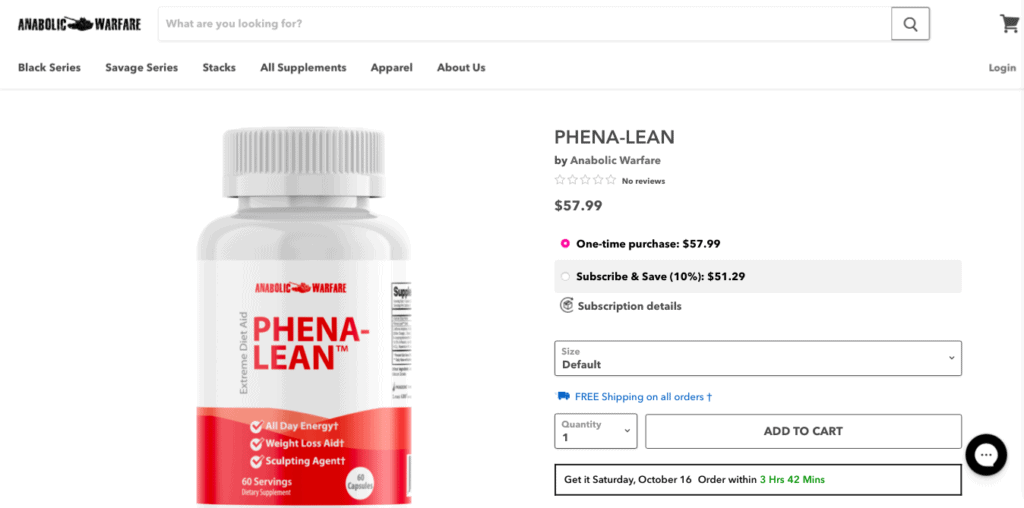 Anabolic Warfare Phena-Lean Website