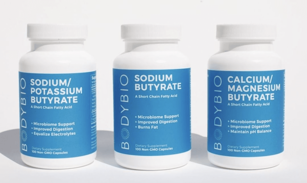 BodyBio Butyrate - three different versions