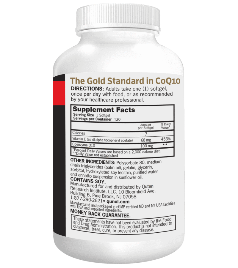 Qunol Ultra CoQ10 Supplement Facts