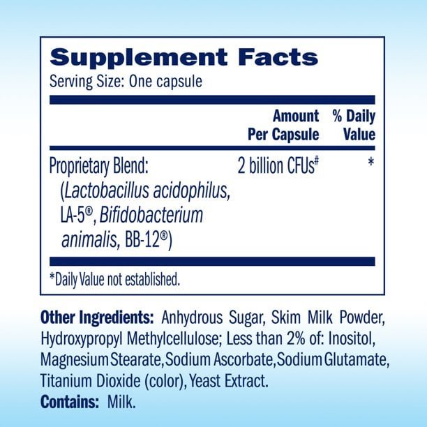 TruBiotics One A Day - Supplement Facts